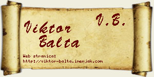 Viktor Balta vizit kartica